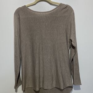 Two Twenty Five Women's Long Sleeve Quarter Zip Asymmetrical Hem Top Tan PS